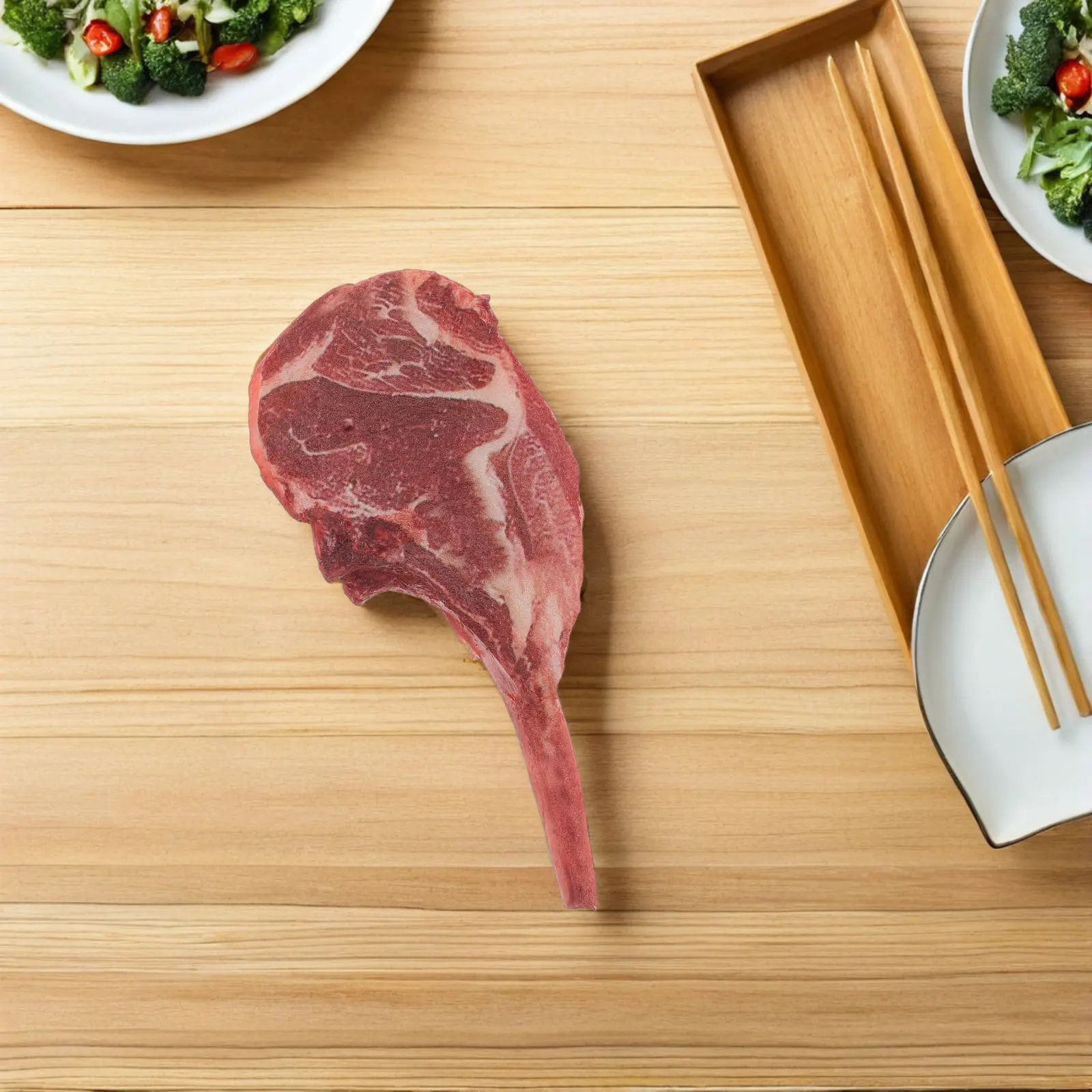 

Реалистичный искусственный стейк из говядины 6.29x2.55x0.59, пластиковый муляж свежего мяса для демонстрации в ресторанах, на кухнях и для фотосъемки