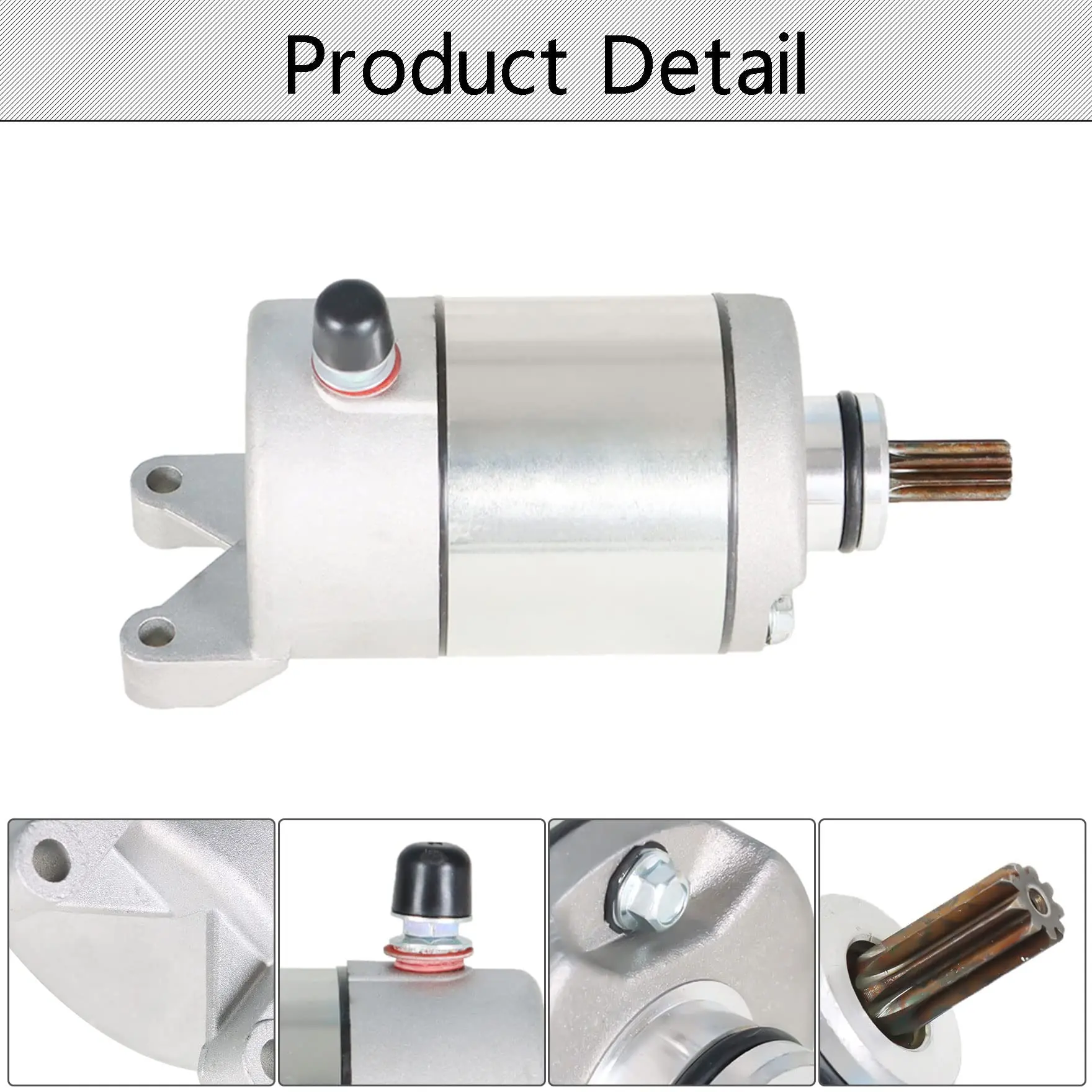 

Starter Motor Assembly Replacement for Yamaha TTR250 TTR225 1999-2006 4GY-81890-00-00 4GY-81800-02-00 18762