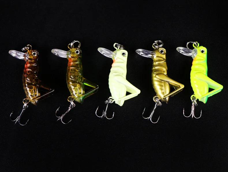 Angelköder Insekten-Hardbait, simulierter Heuschrecken-Minnow-Köder, 5g 5cm, künstlicher schwimmender Heuschrecken-Köder zum Karpfenfang, 1 Stück im Angebot – Detail 8