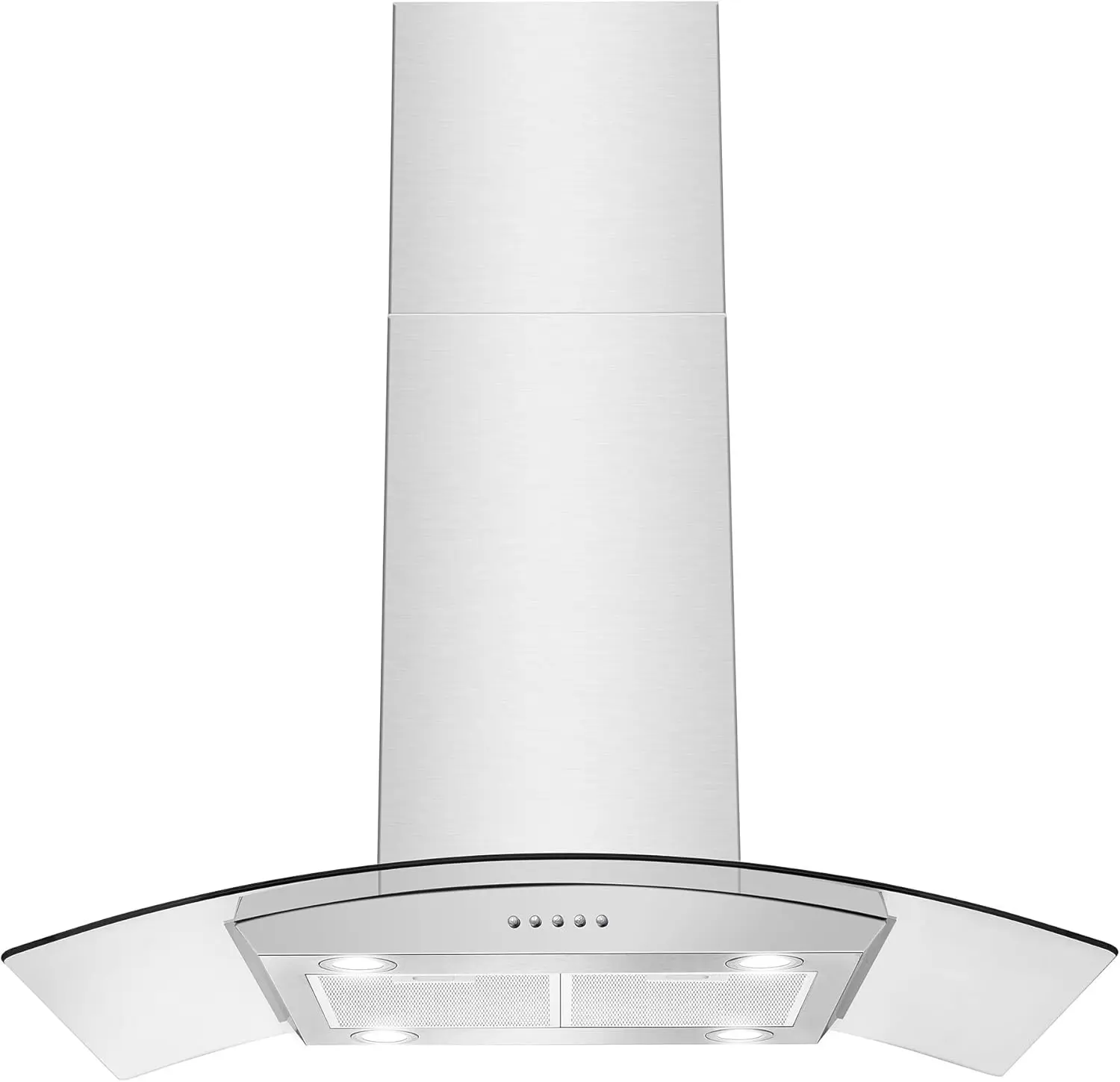 Range Hood 700 CFM Ceiling Mount Hood Stainless Steel Stove Vent Hood with Tempered Glass