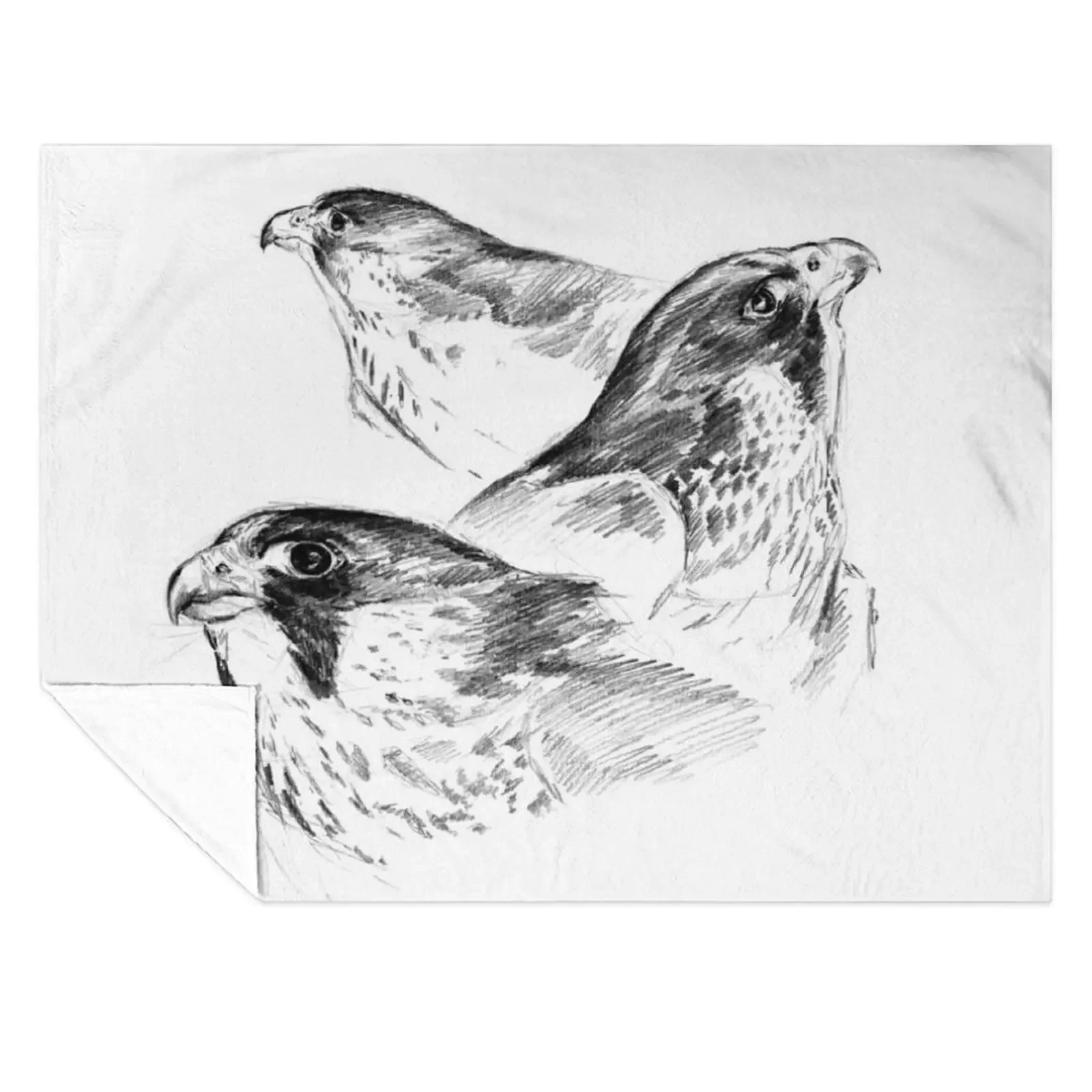 

Three Peregrines Art Sketch Pattern Throw Blanket Flannels anime Luxury Designer Designers Blankets