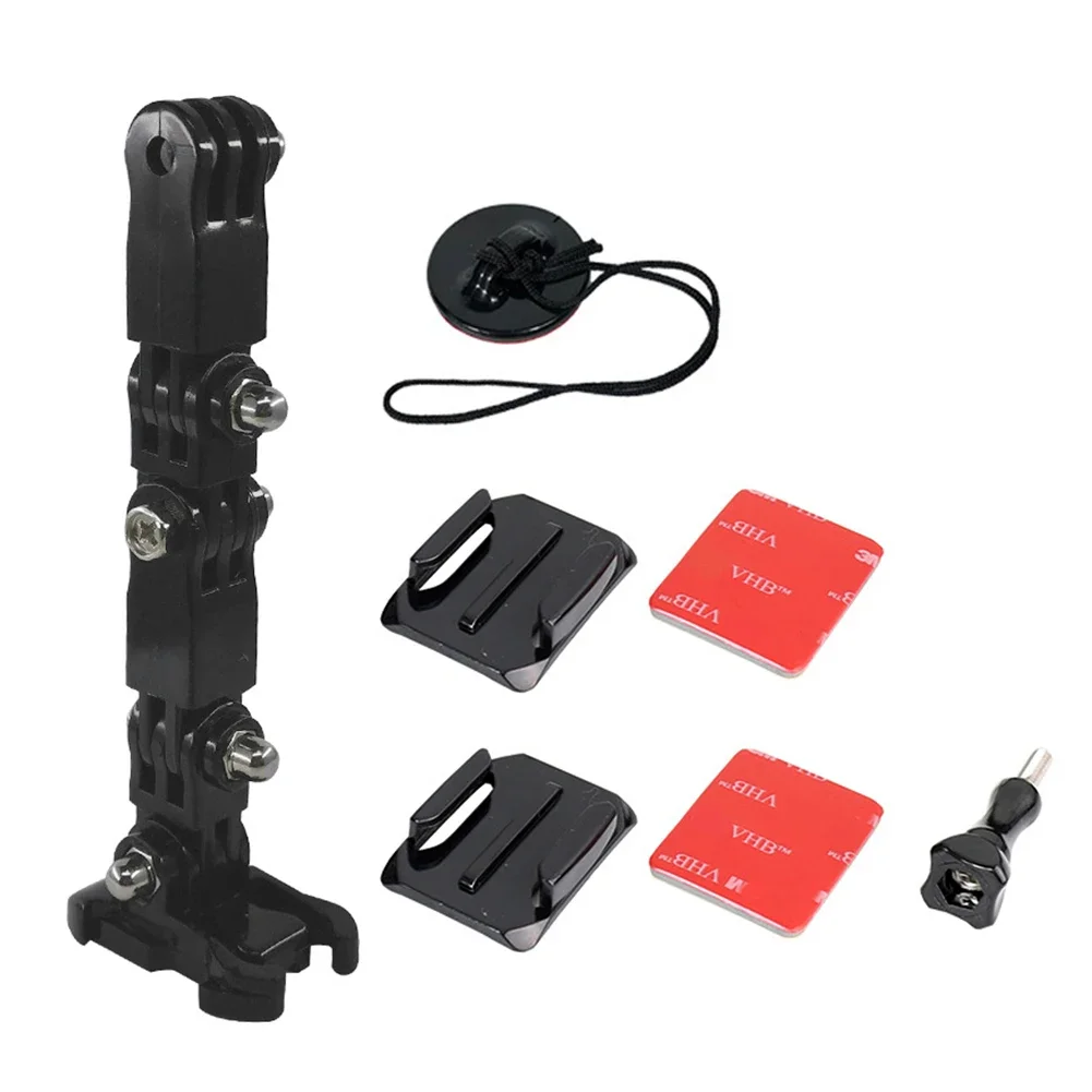 Motorcycle Helmet Strap Mount Set Action Sports Camera Mount Full Face Holder For Gopro Hero11 10 9 8 7 6 5 4 3 Yi osmo