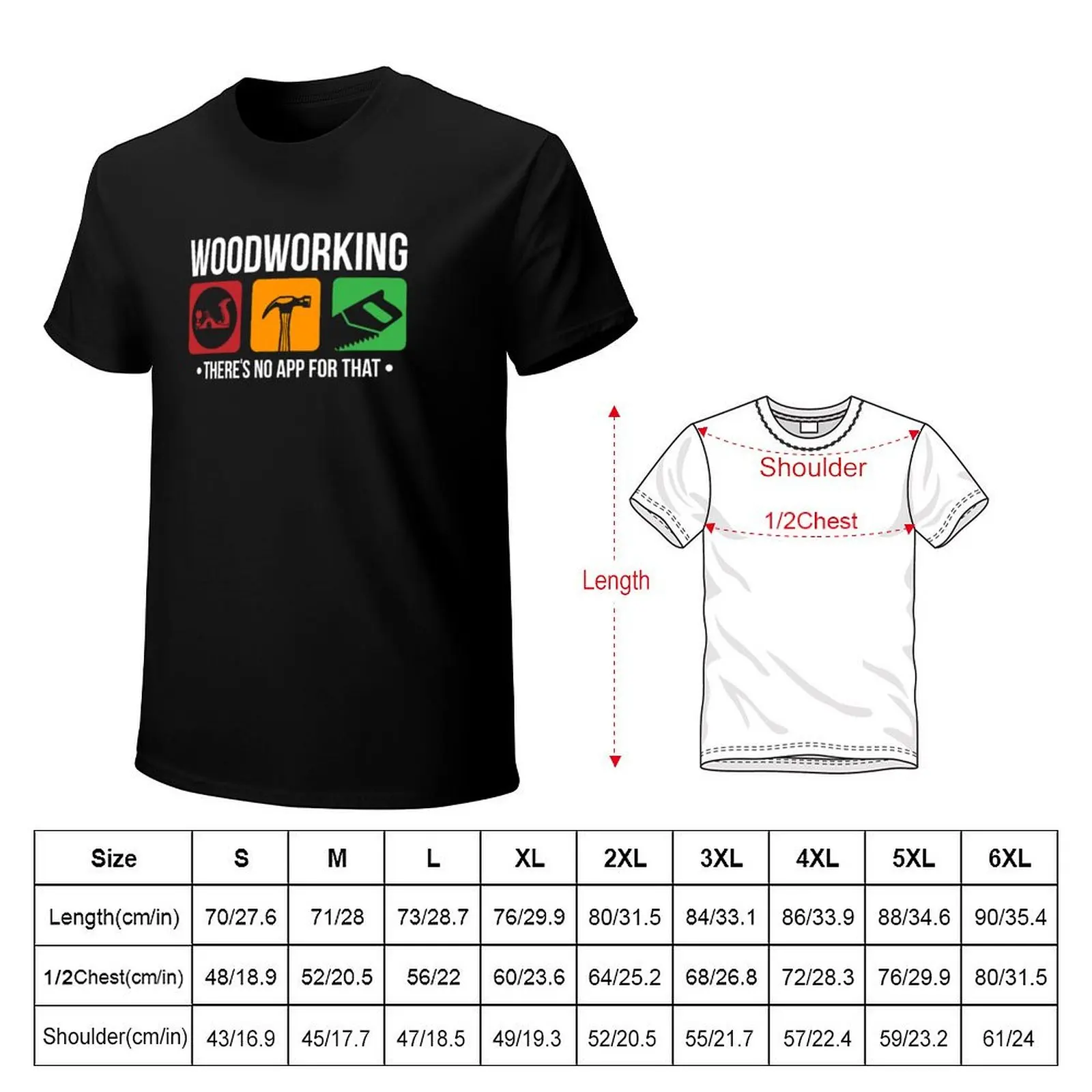 Carpenter Woodworking Hammer Saw Chisel Tools Gift T-Shirt Running Gym Short Sleeve Sports Tee