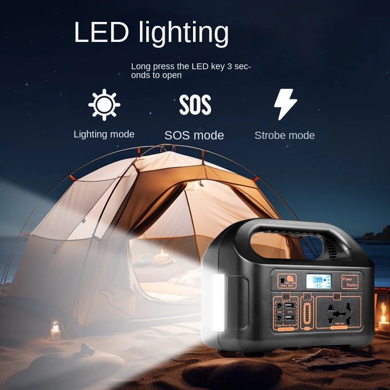 100W Portable Outdoor Generator 24000mAh Outdoor Camping Power Bank 110V/220V Battery Power Bank LED Display for Camping Fishing