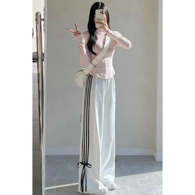 Blackbow Women's Spring-summer 2024 New Casual Straight-leg Bell Bottoms Sweatpants Petite Size Fashionable Wardrobe Staple