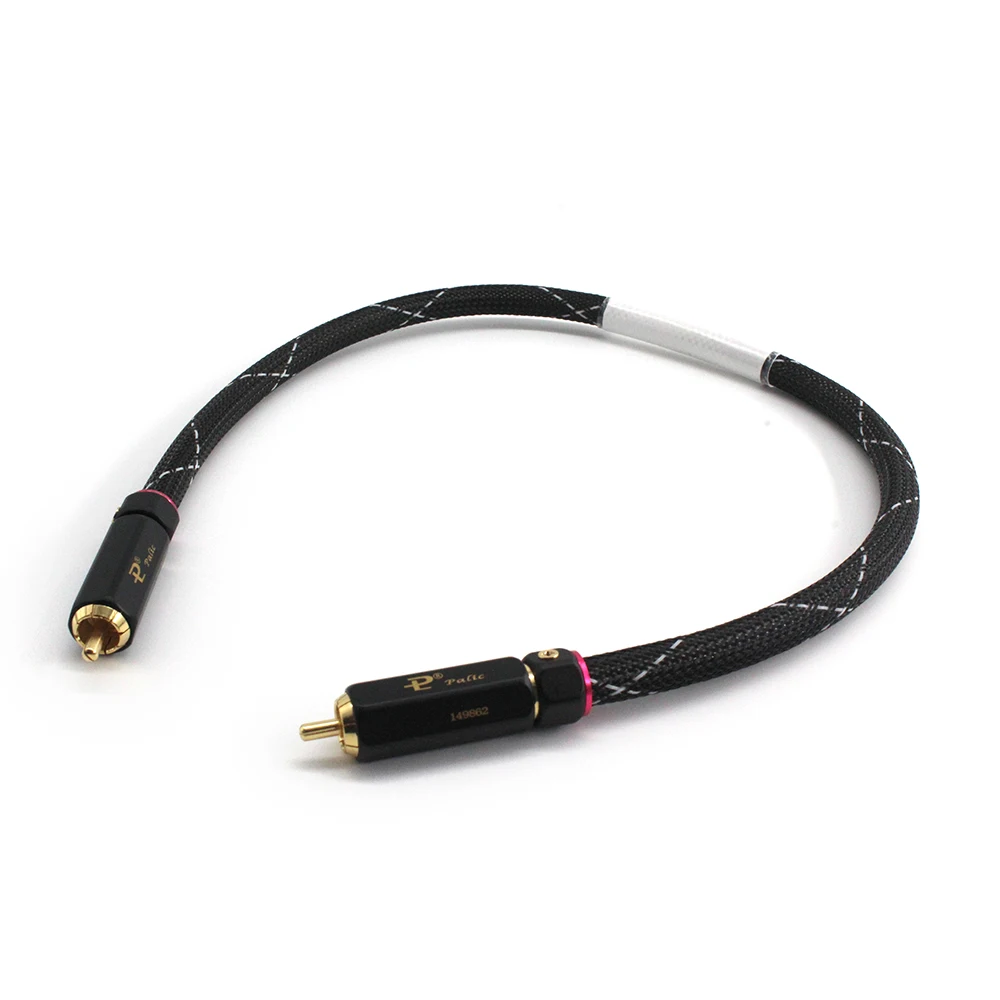 HIFI 75 Ohm Digital Coaxial RCA Cable DAC Cable Belden 1694A Cold Press Self-locking Budweiser RCA Plugs