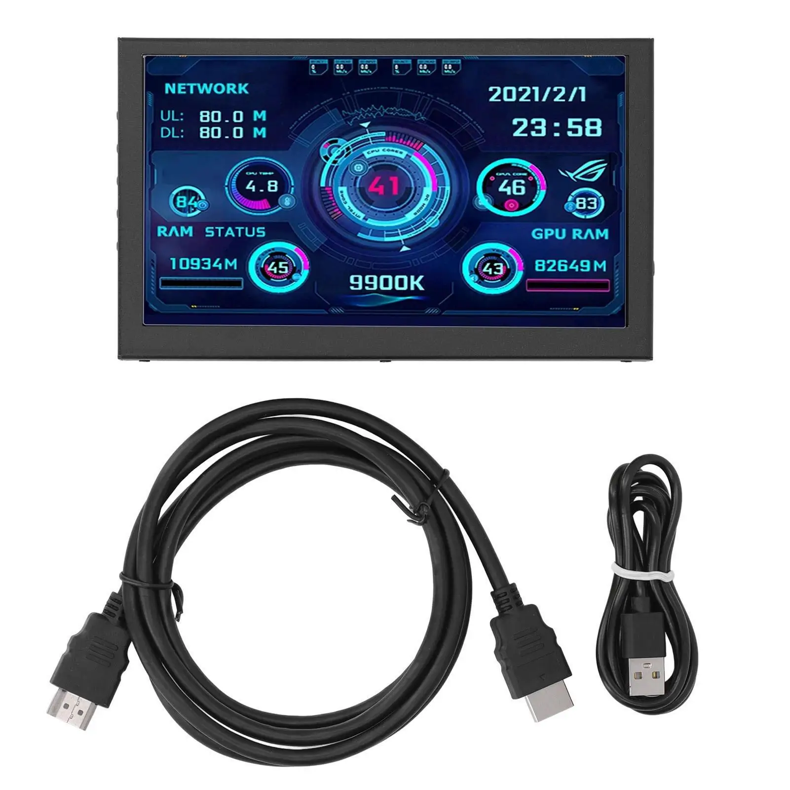 

High Definition Secondary Screen Computer for home Office Use Compact Design 1920x1080 Display