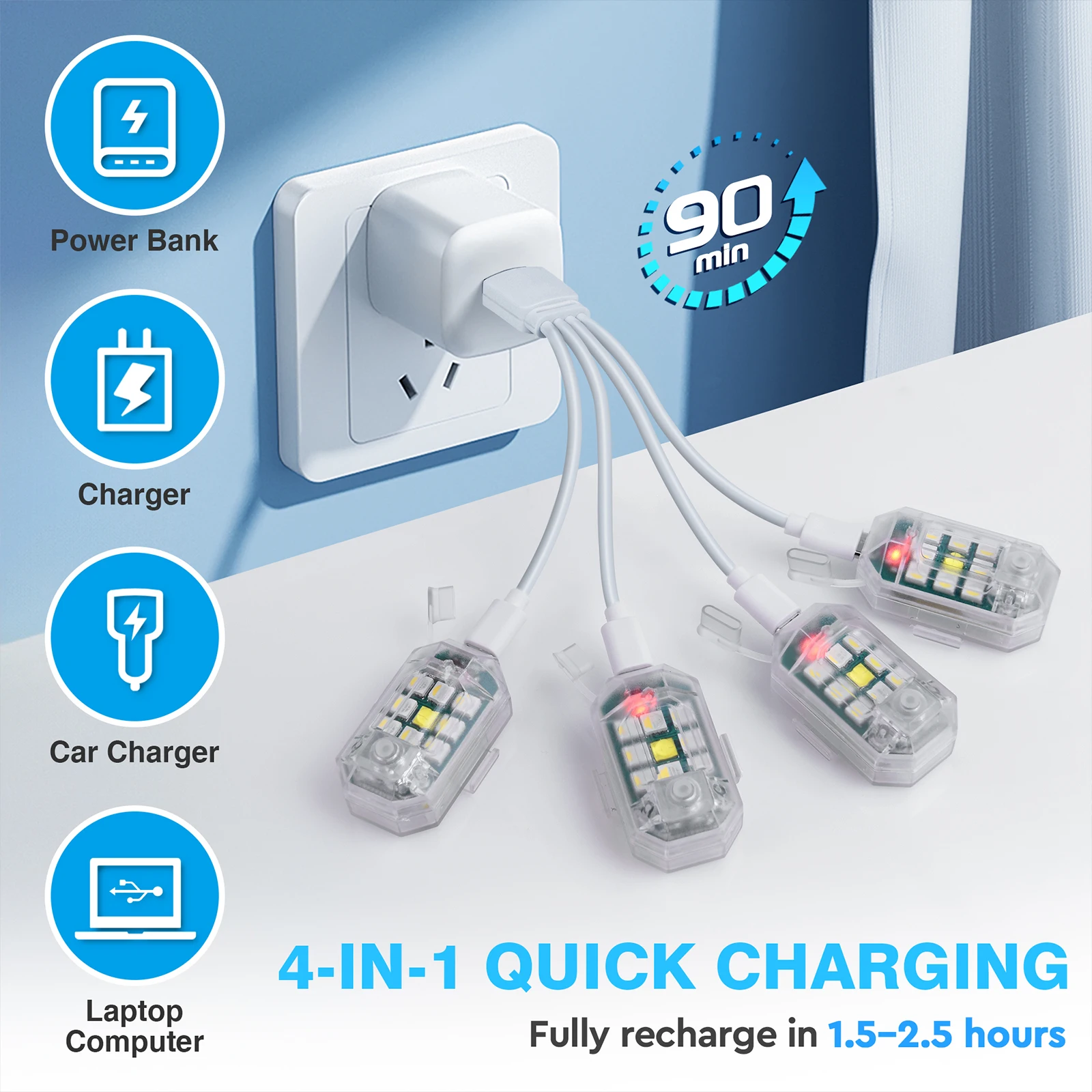 MICTUNING Wireless 9-LED Strob - Drone Strobe Light ulasan dan harga