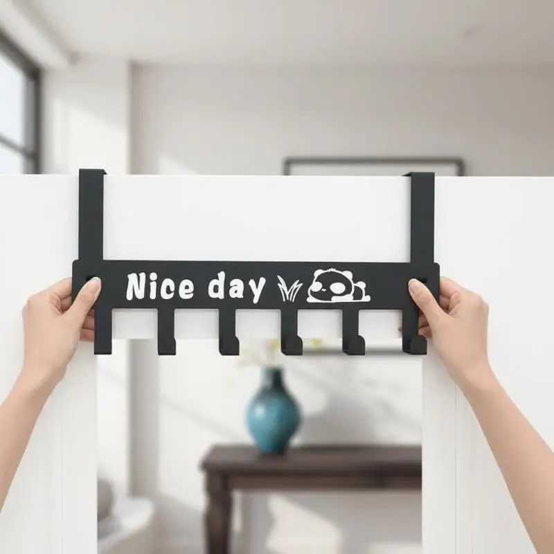 New Over The Door Hook Hanger Door Back Hook Daily Home Rear Hook Hanger Bag Clothes Towel Hat Organizer