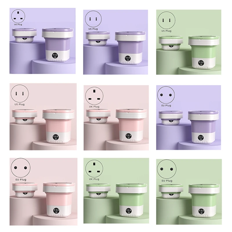 

Мини-складная стиральная машина емкостью 12 л, автоматическая домашняя портативная многофункциональная стиральная машина для детского нижнего белья, прочная британская вилка B