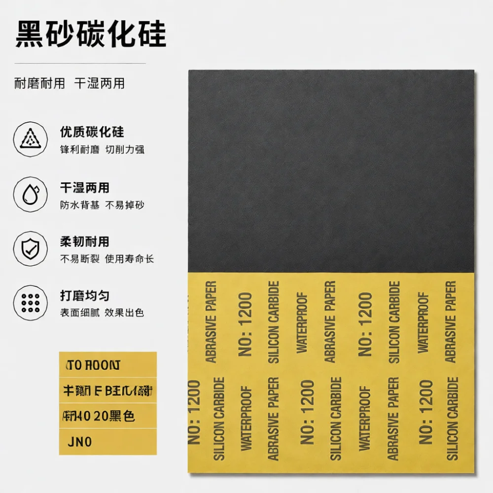Industrial Strength Waterproof Abrasive Sheets For Wet Dry Grinding Sandpaper Pads Woodworking Auto Polishing Smoothing Tools
