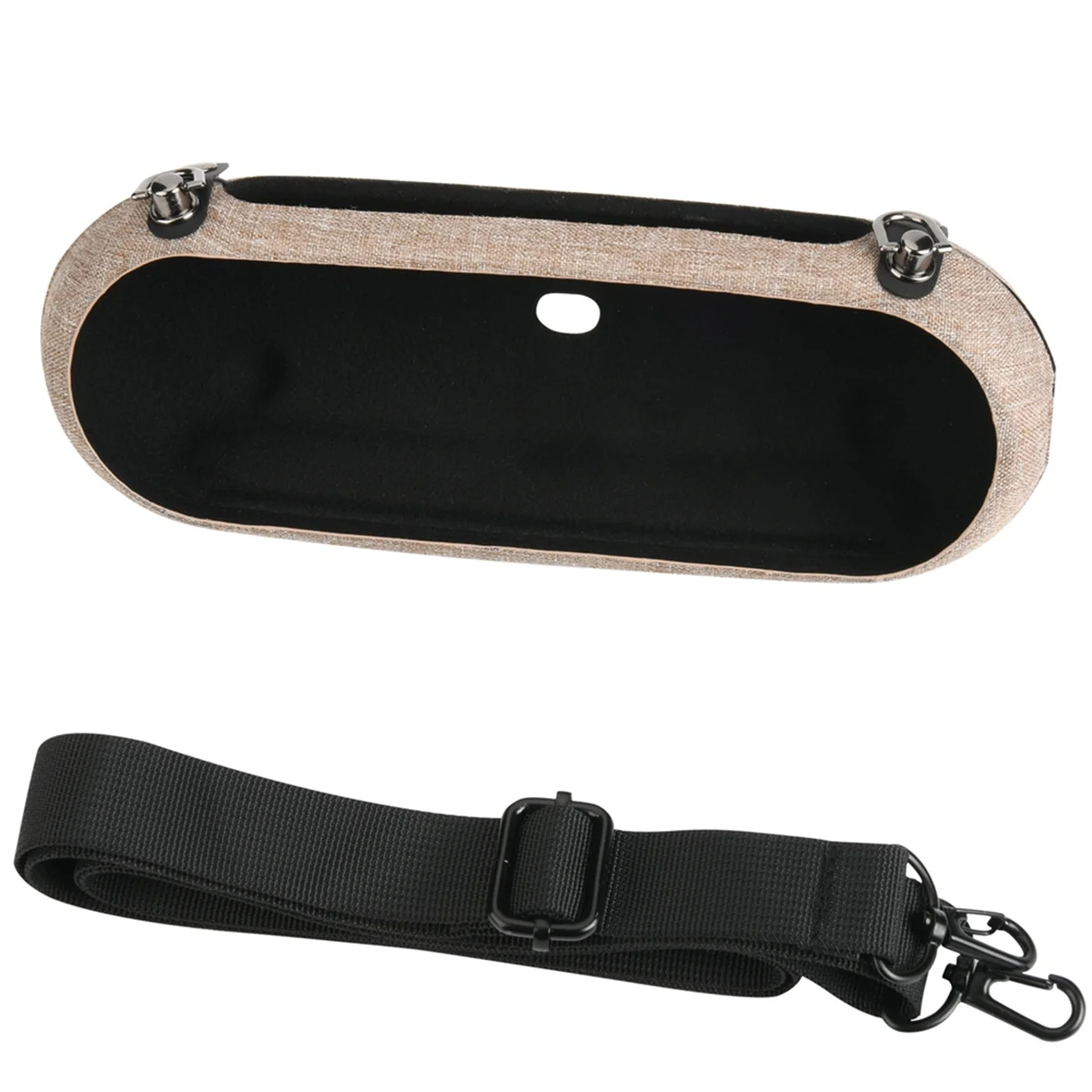 

A49T For Pill 2024 Speaker EVA Zipper Storage Hard Case Audio Shoulder Strap Messenger Bag Gold