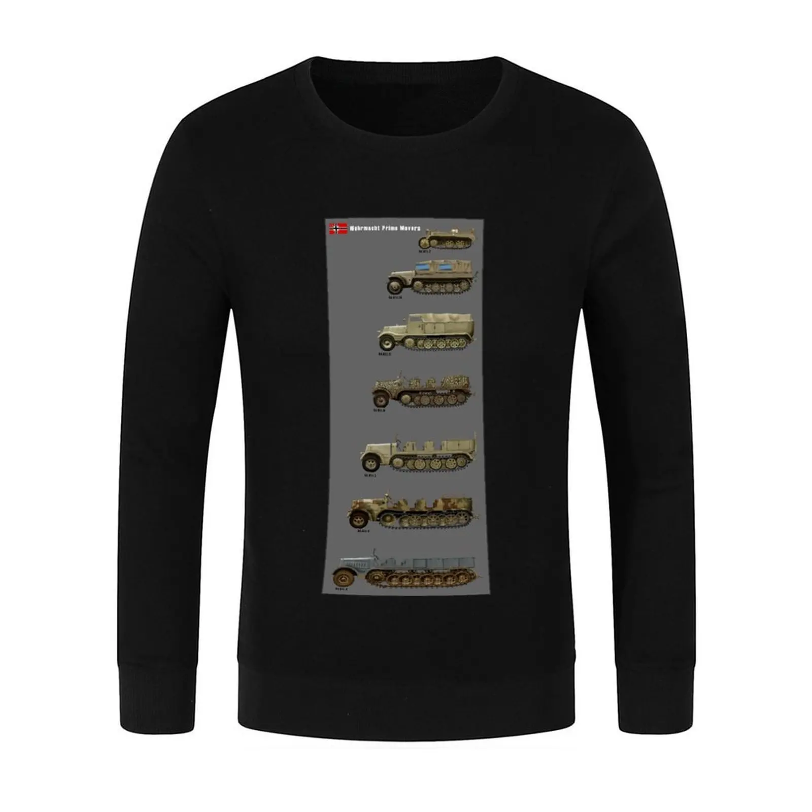 الألمانية رئيس المحرك نصف المسارات من WW2 البلوز ملابس رجالي رياضية الخريف الرجال مصمم الملابس بلوزات جديدة #2