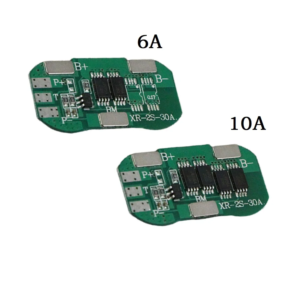2 Pcs Li-ion Battery Charge Protection Board PCM PCB Cell Charging Board 2S 7.4V 6A 10A For Electric Power Tools Accessories