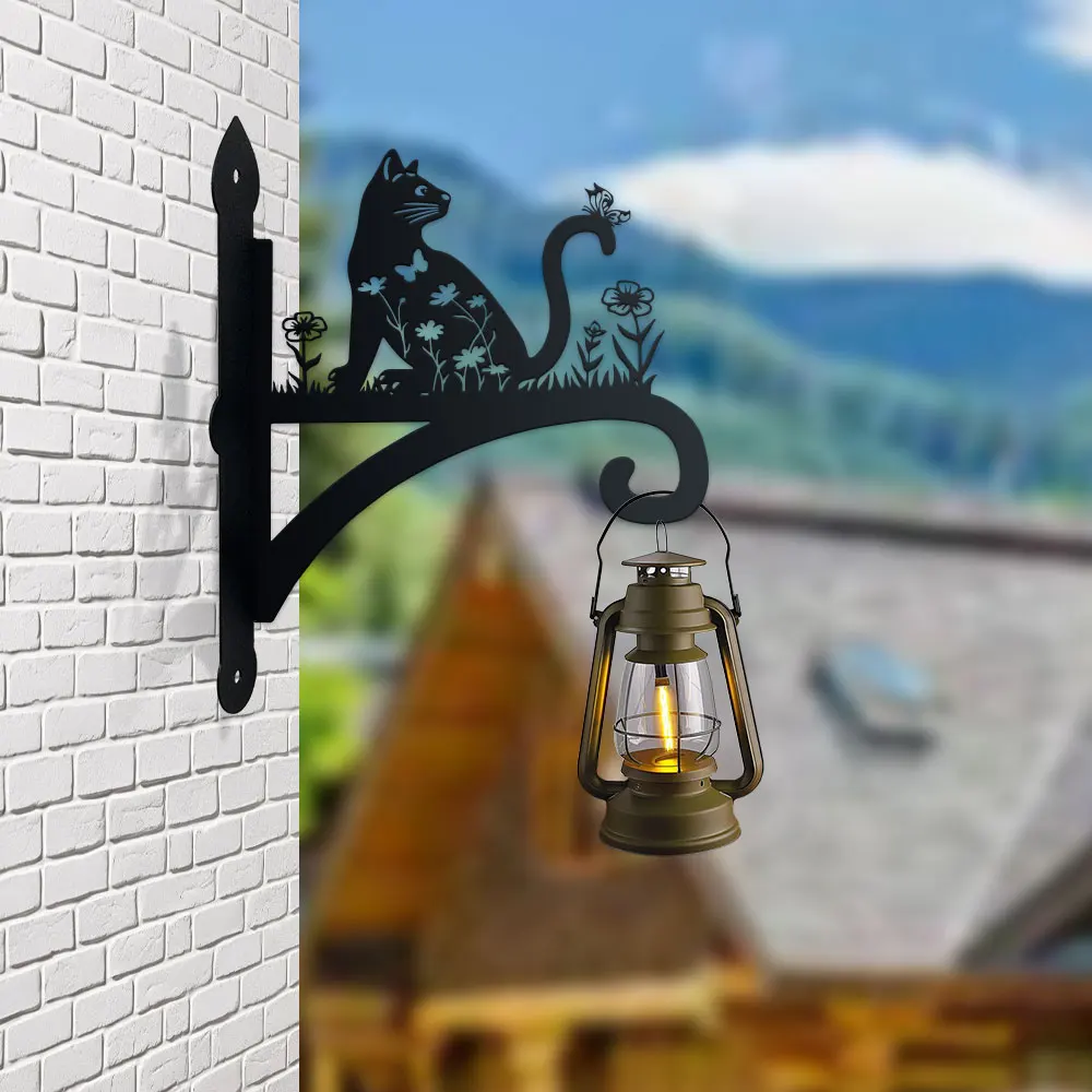 DDPNKL Metal Contemporary Heavy-Duty Metal Wall Mount Hook for Hanging Decor, Easy Install, Ideal for Bird Feeders, Lanterns
