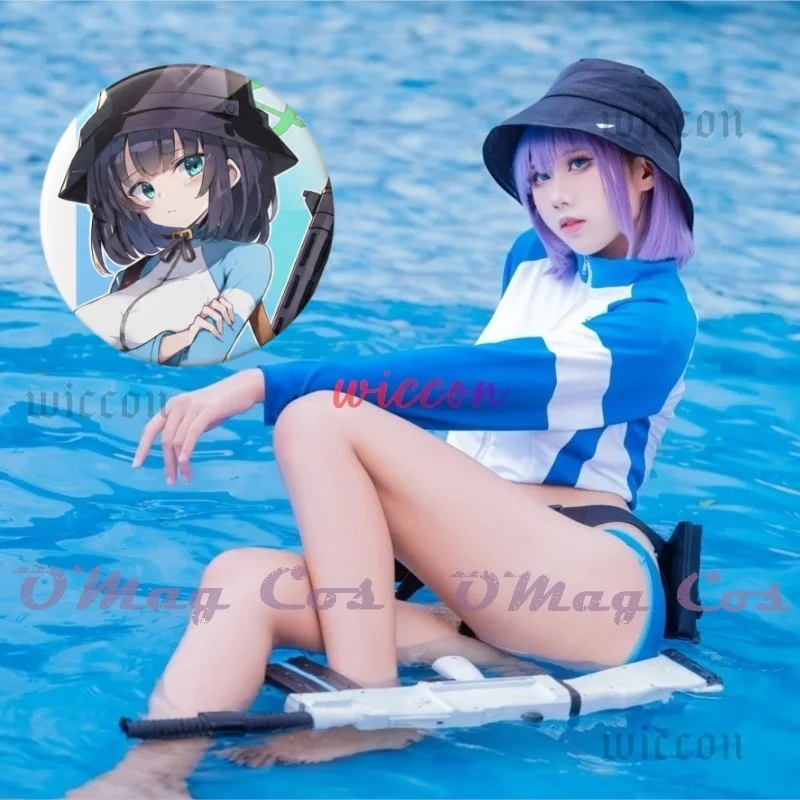 

Sorai Saki Cosplay Swimwear Uniform with Wig Swimsuit Halloween Carnival Party Outfit