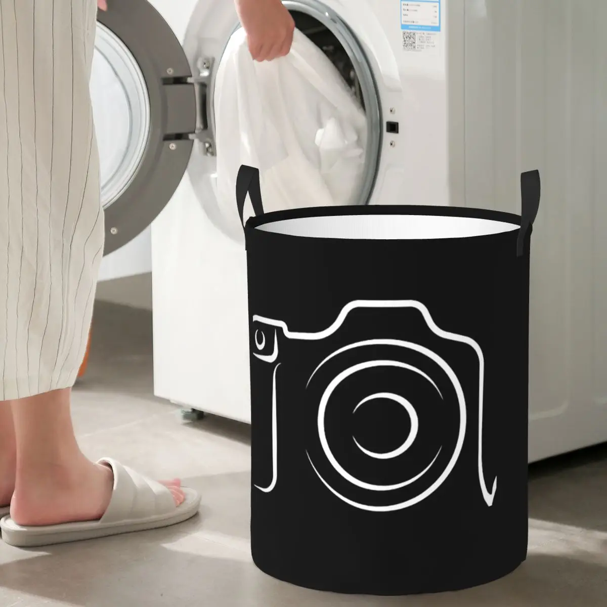 Laundry Collector Photographer HeartBeat Photography Camera Laundry Basket Home Organizer Children Washing Basket Home Organizer