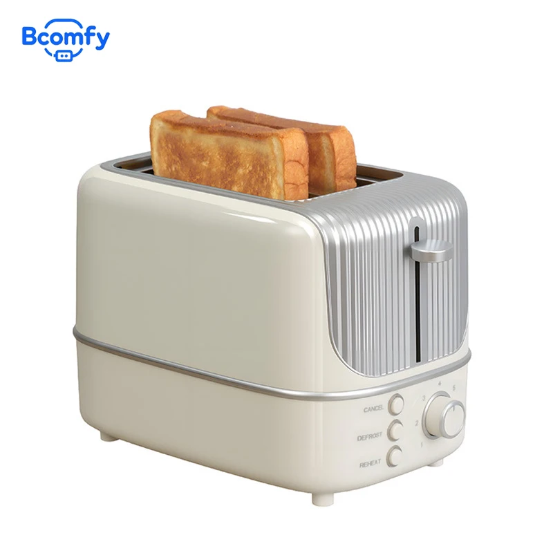 Tostadora Eléctrica con 2 Ranuras Extra Anchas, 800W, 7 Niveles de Tostado y Función de Cancelación, Tostadora Doméstica para Varios Tipos de Pan