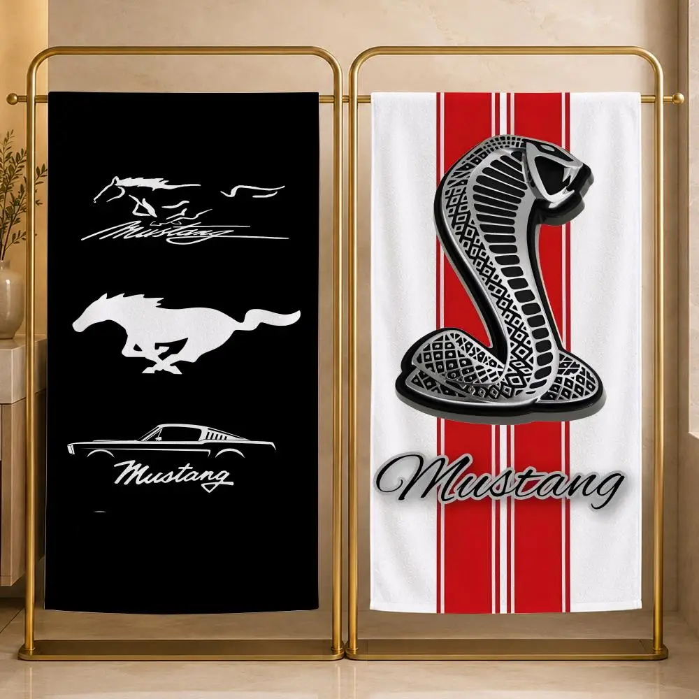 vehicle F-Ford M-Mustang Towel Large print Quick Dry Microfiber Beach Towel face towel Soft Lightweight Gym Camping Spa