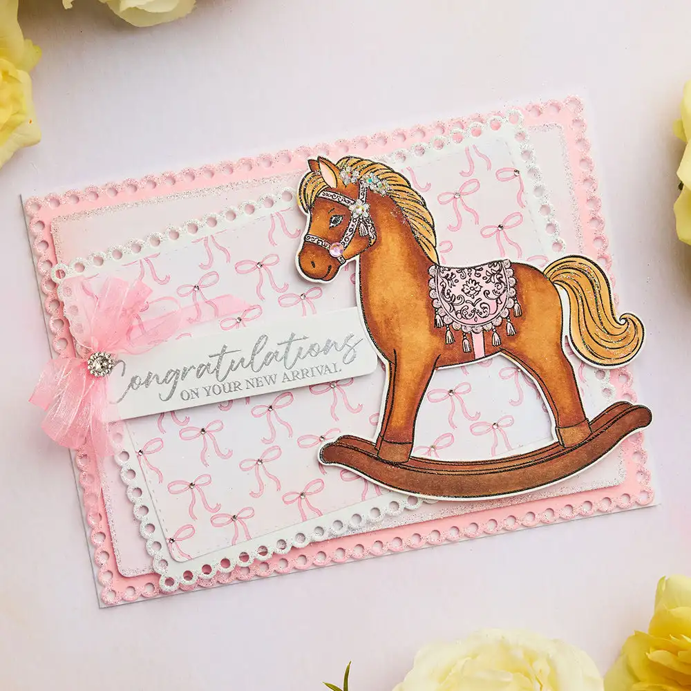 

Chloes Baby Collection Giraffe Baby Collection Sentiment Grandchild 2026 New Metal Cutting Dies Stamp for DIY Scrapbook Handmade