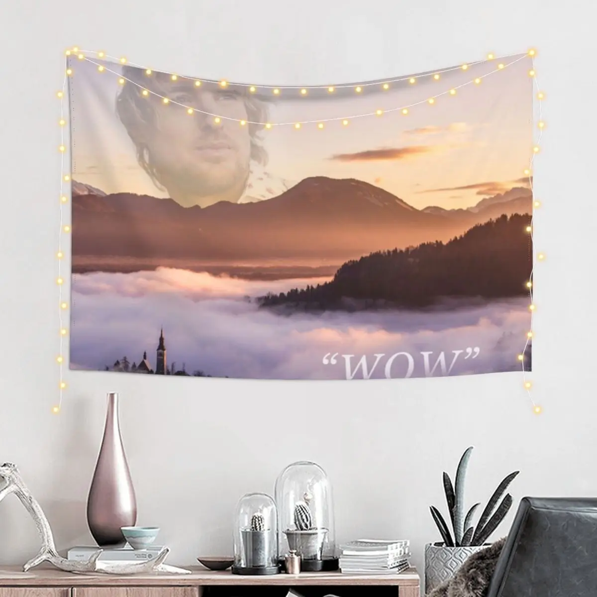 WOW - Owen Wilson Tapestry Carpet Wall Outdoor Decor Tapestry