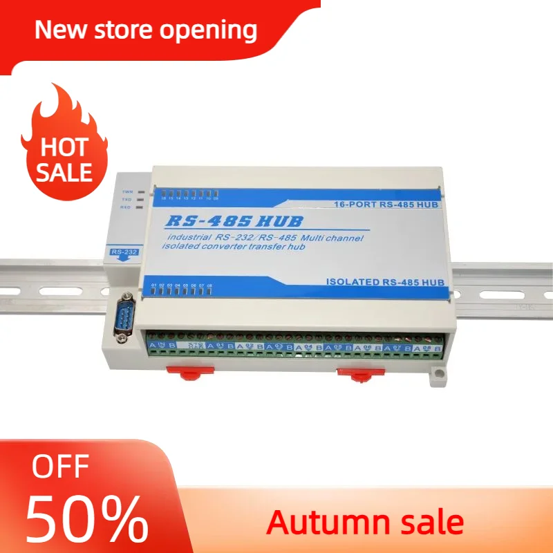 

16CH Lightning Protection Isolated Bus Splitter Hub16-port RS485 Sharer Distributor Splitter