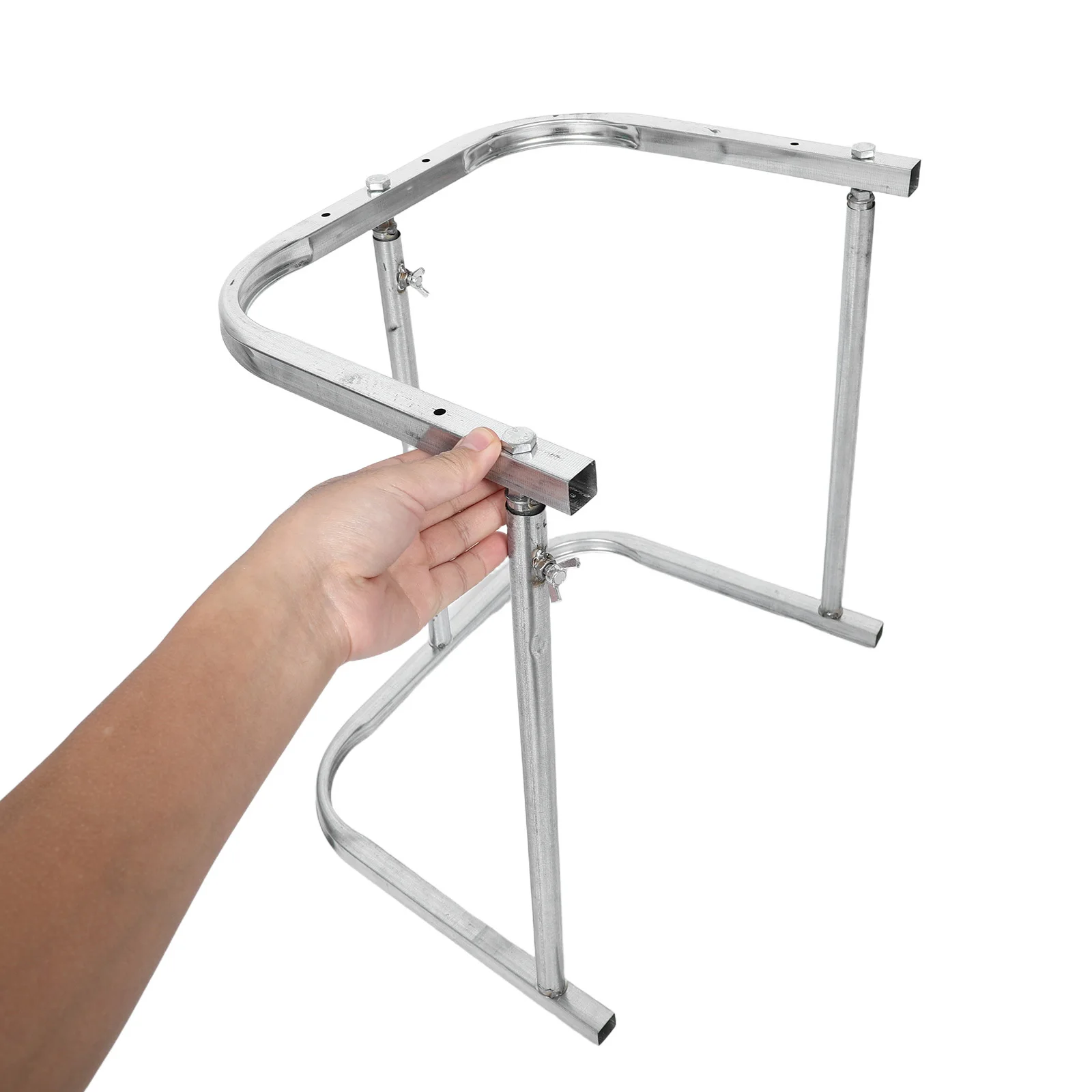 

Outdoor Trash Bag Holder Stand Heavy Duty Metal Frame for Garden Yard Leaf Bag Support Portable Folding Design Windproof Rust