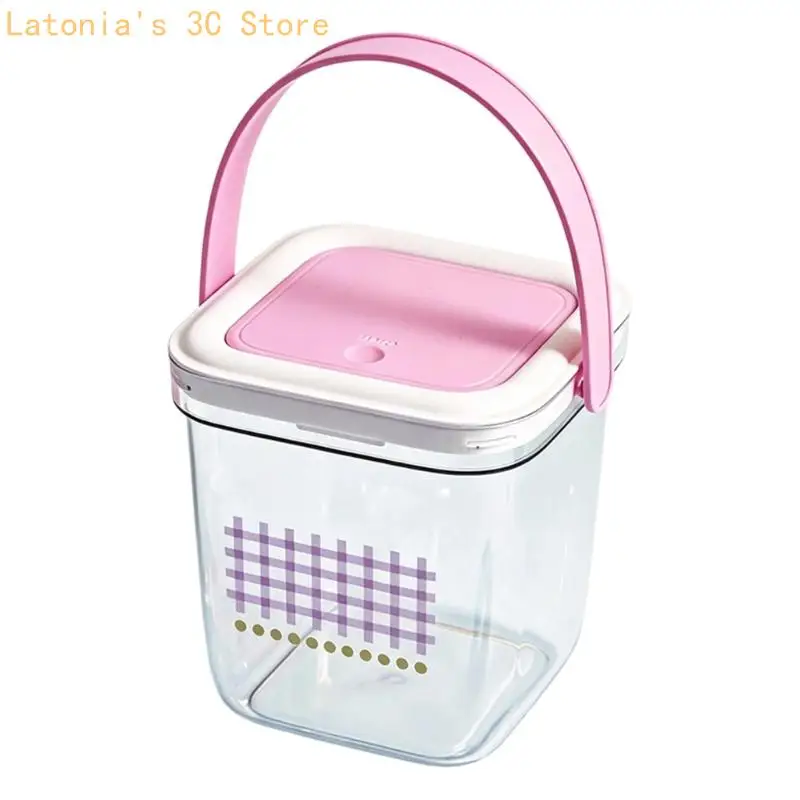 Clear Plastic Desk Trash Can Waste Can with Lid and Handle for Daily Cleanup Use X3UB