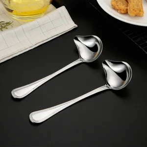 1pcs 스테인리스 스틸 수프 소스 숟가락 작은 수프 레이드 숟가 8 최고의 판매 Ladle Stainless Steel -№8