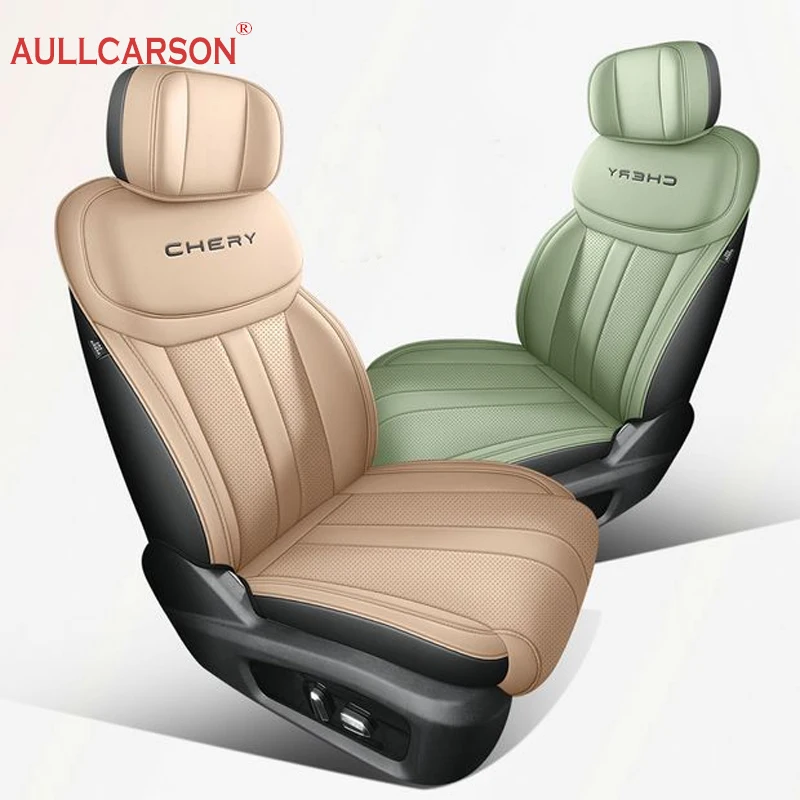 For JAECOO J7 2023 2024 Leather Car Seat Cover Colour Track Detail Style Protector Salon Compatible Interior Accessories