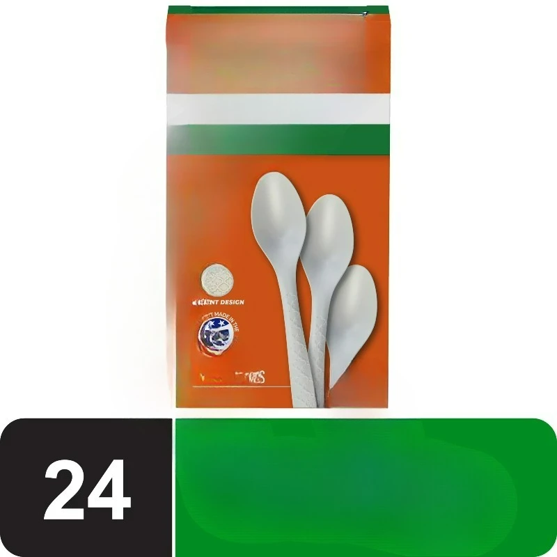 Compostable Spoons, Disposable Spoon Set, 24 Count