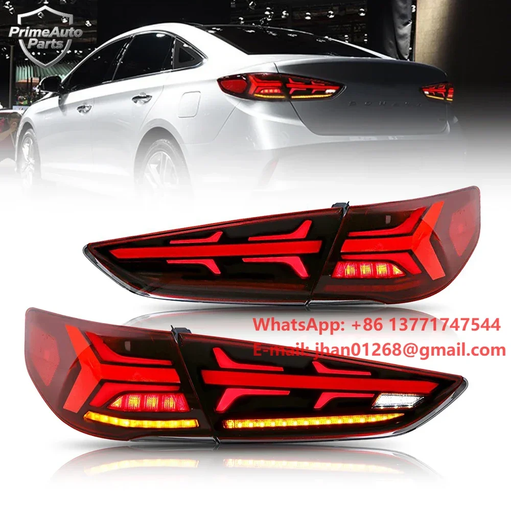 Feux arrière LED pour Hyundai Sonata 2017 2018 2019 avec clignotants dynamiques pour Sonata 7ème génération, ensemble de feux arrière