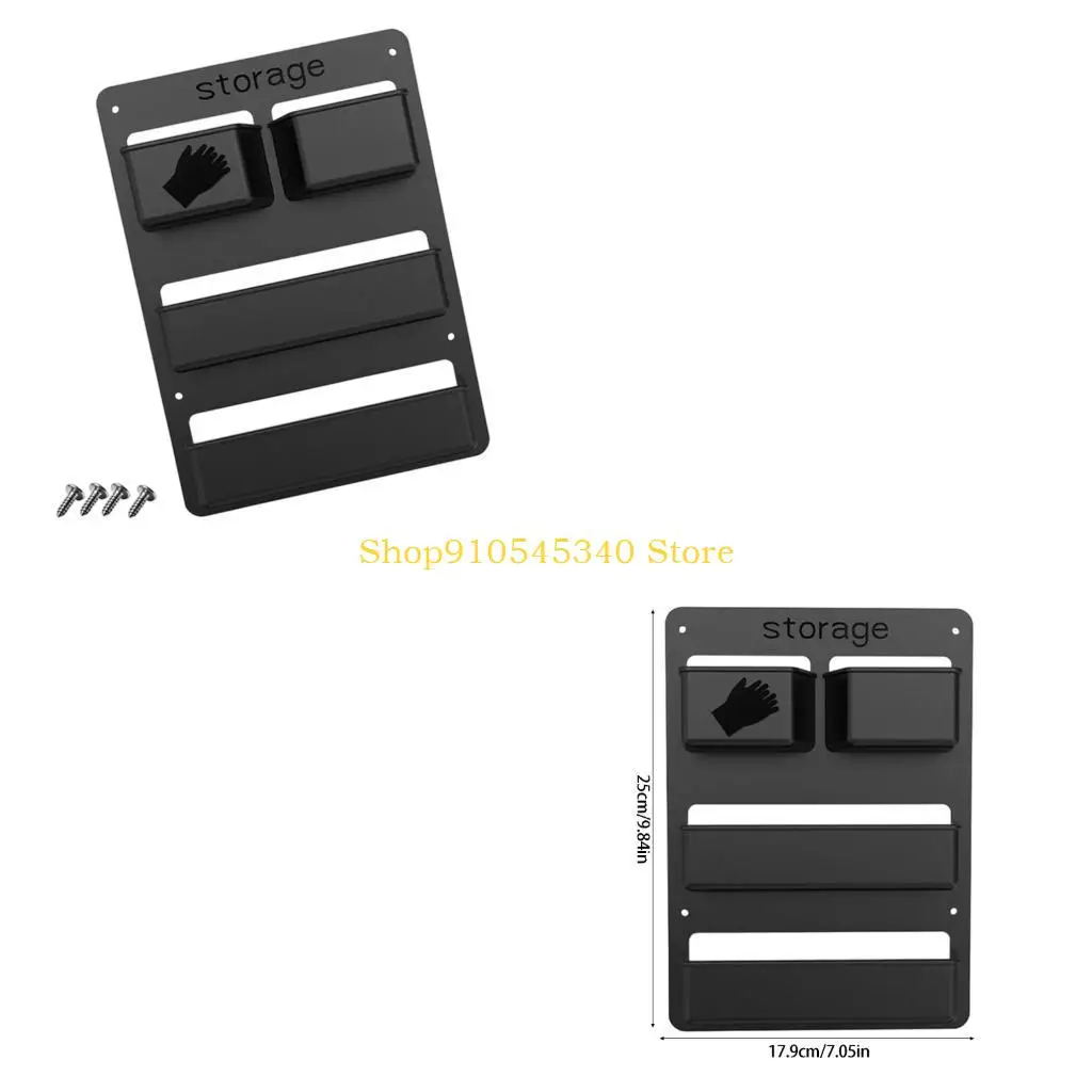 U2JA Open-Front Storage Panel Organizer with Four ABS Compartments, Wall Format for Grouping Small Items Inside a Motorhome