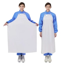 Oil-proof Aquatic Pig-killing Overalls Waterproof Apron White Apron Sleeveless Simple Hickened Apron