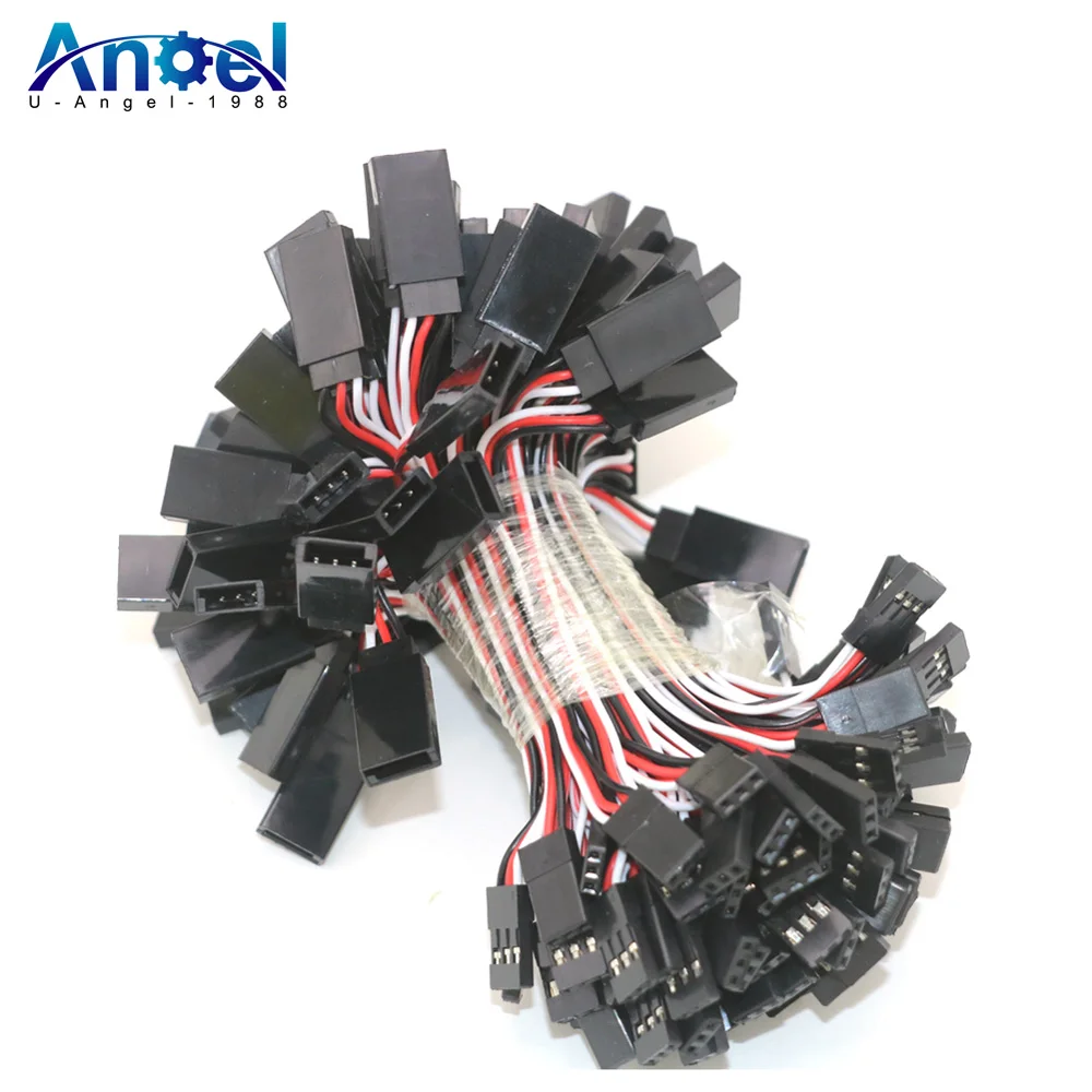 

100pcs/lot Wire Cable 100mm 150mm 300mm 500mm Servo Extension Cable For Futaba Plug futabLead Wire Cable For RC Toys