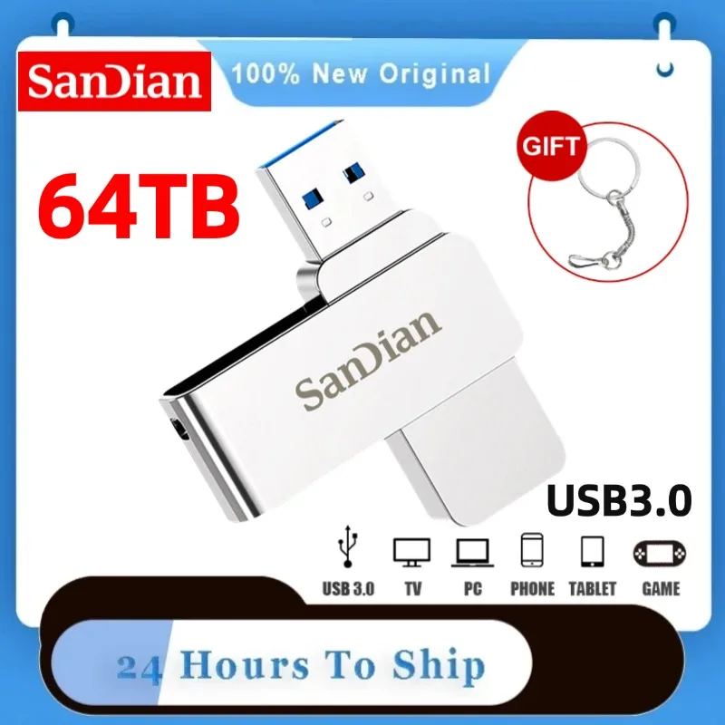 노트북용 고속 펜 드라이브, USB C 스틱, 새로운 메모리 스틱, 16TB 펜 드라이브, 64TB TYPE-C USB 플래시 드라이브, OTG USB3.0, 256GB, 512GB