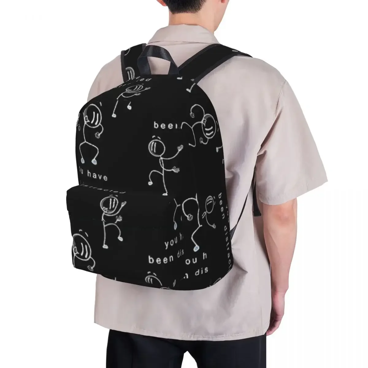 Sie wurden abgelenkt klassische 3 schwarz-Henry Stick min Rucksack Schüler Schult asche Laptop Rucksack Reise Rucksack Bücher tasche