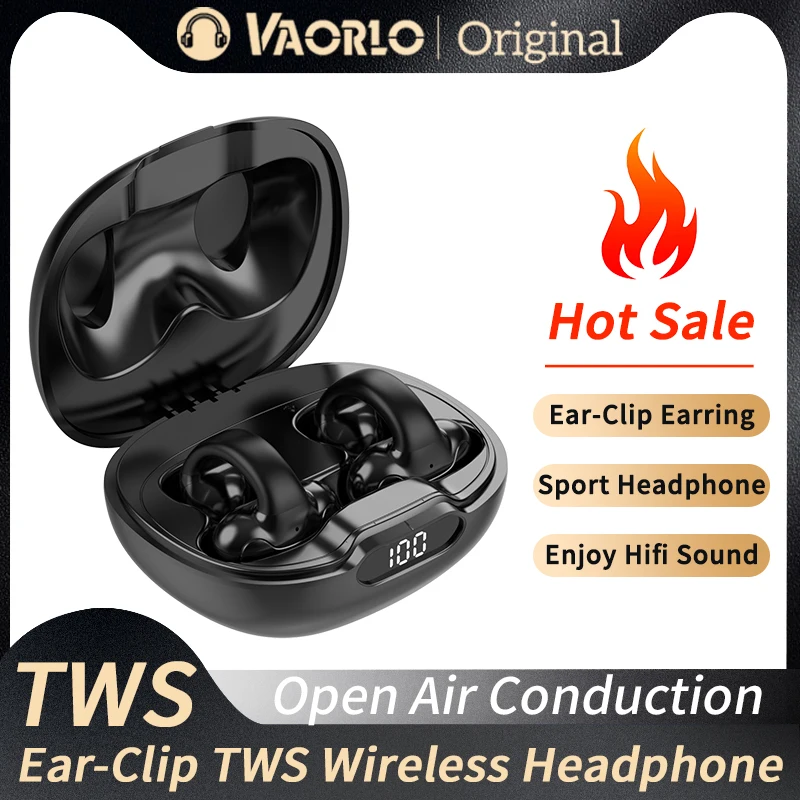 Air Conduction Ear Clip Earphones Bluetooth 5.3 TWS Sports Wireless Headphones With Mic Game Music Headsets Comfortable To Wear