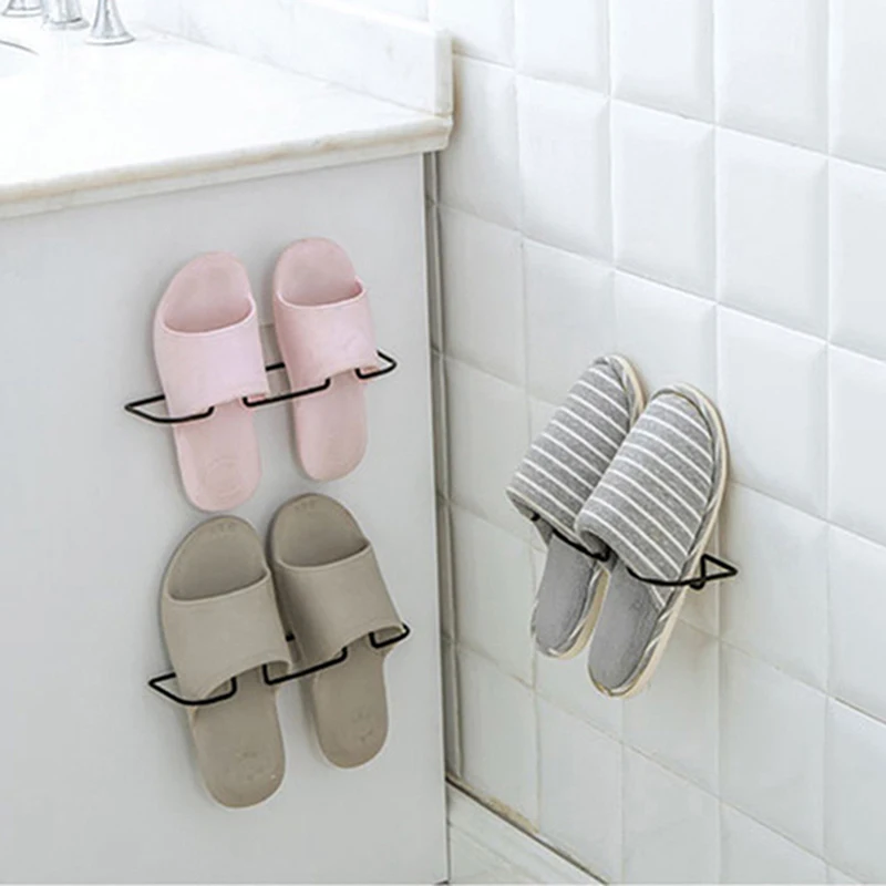 Shoe Rack Hanging Rack Adhesive Wall Hanging Shoe Rack Three-dimensional Wall Slippers Rack Household Living Room Shoe