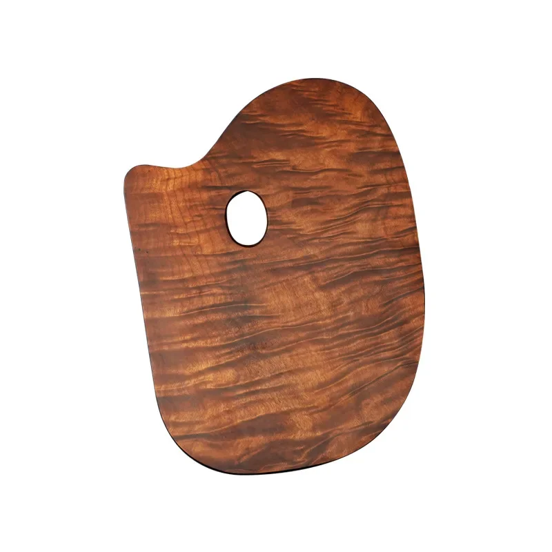 Collection-level craftsman handmade gold silk nanmu oil painting palette, master-level square round