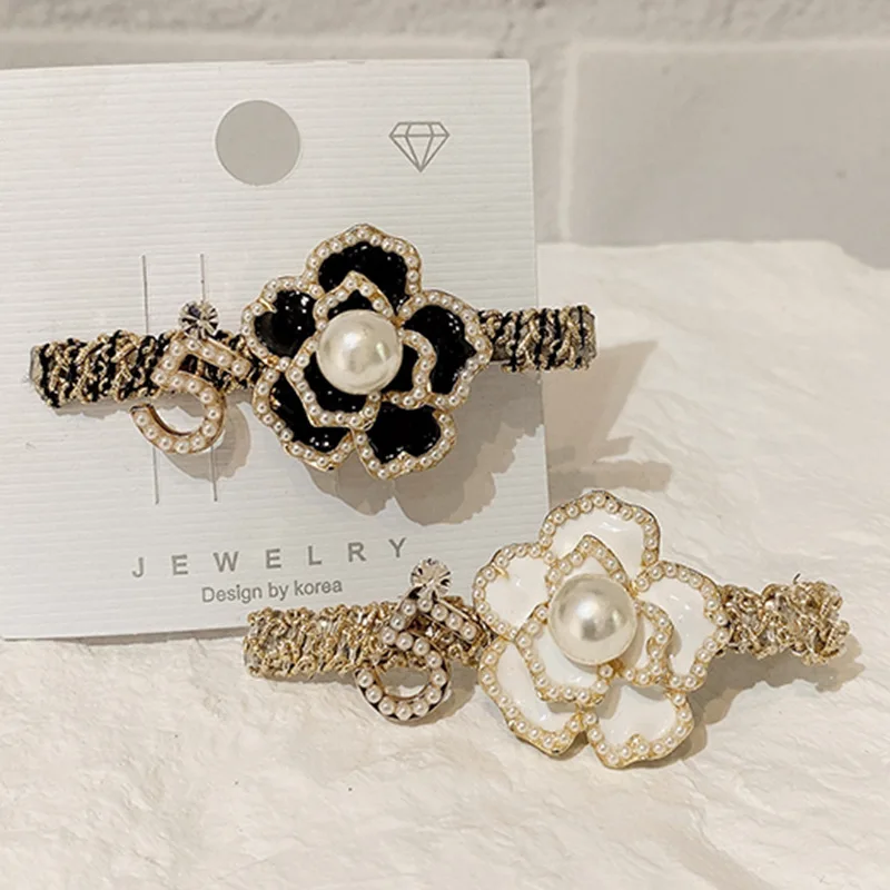 Luxus cc Kamelie Perle Haars pangen Clip Haarnadel Haars pangen Haars pange Haars pangen Stifte Vintage Haarschmuck für Frauen Mädchen