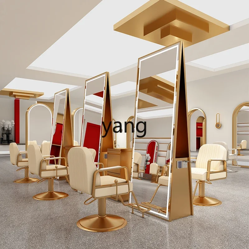 LH high-end hair salon mirror table floor perm and dyeing barber shop Internet celebrity hair salon special touch