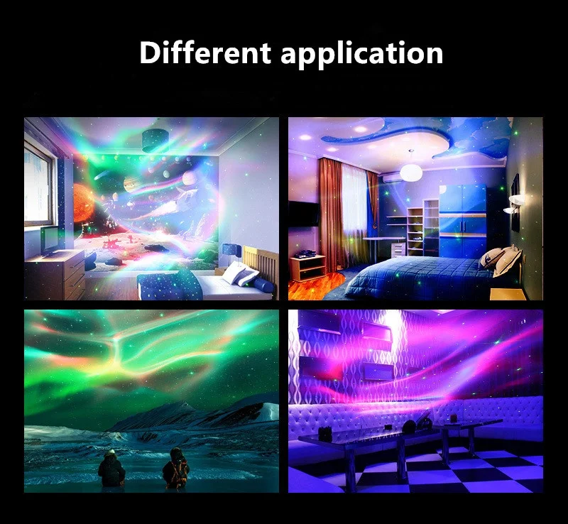 2022 aurora laser light galaxy projector lamp led smart home lights with bt voice control for bedroom decoration