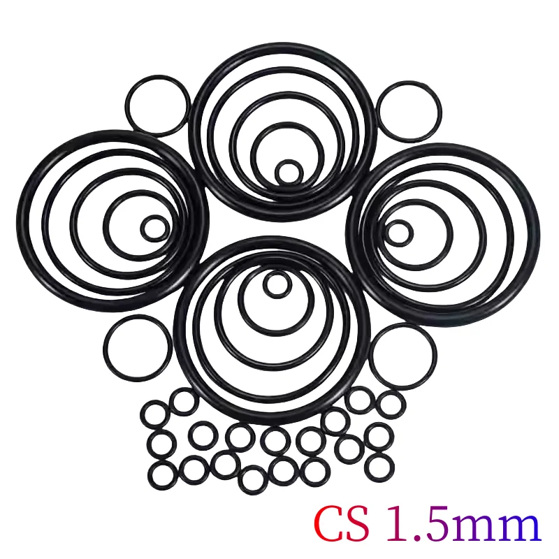 Custom HNBR (Hydrogenated Nitrile Butadiene Rubber) O-rings, CS 1.5mm, Resist Chemical & High-temperature, Mechanical Strength