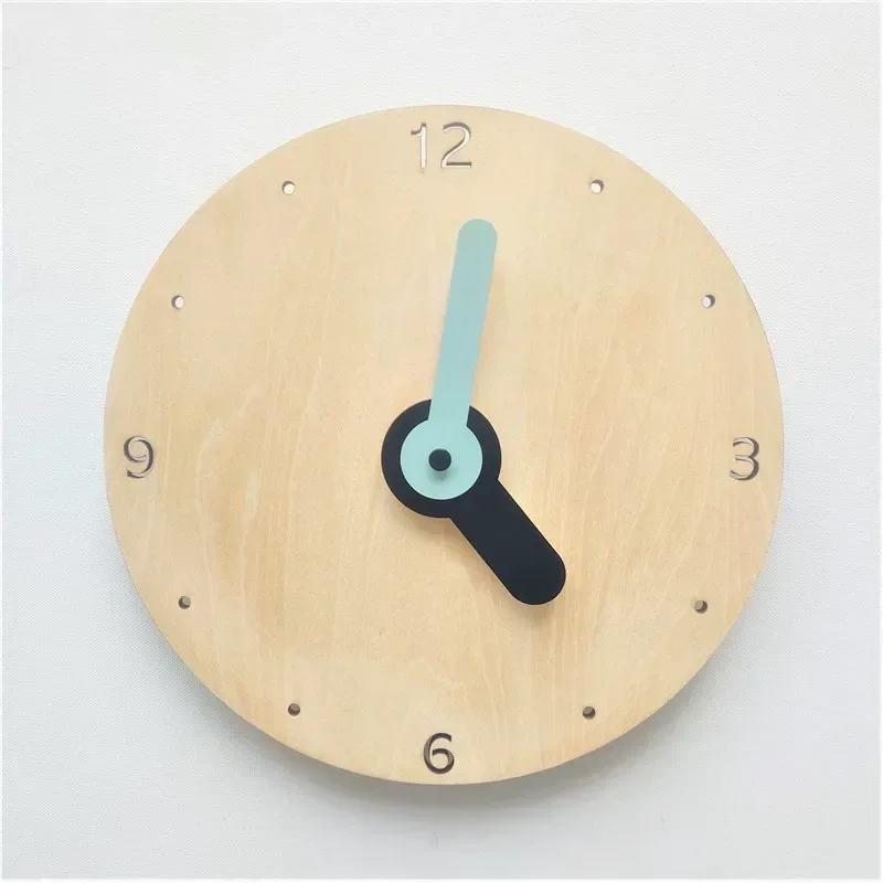 Circular Vintage Wall Clocks Wooden Restaurant Art Creative American Japanese Clock Wall Digitalhorloge Living Room Decoration