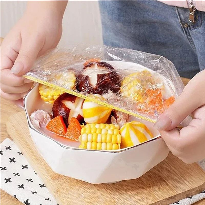 Bunte Einweg-Lebensmittelabdeckung, Staub, Lebensmittelqualität, frische Deckel, elastische Kunststofffolie, Duschhaube, Obst-Lebensmittelabdeckung, Frischhaltebeutel – Detail 7