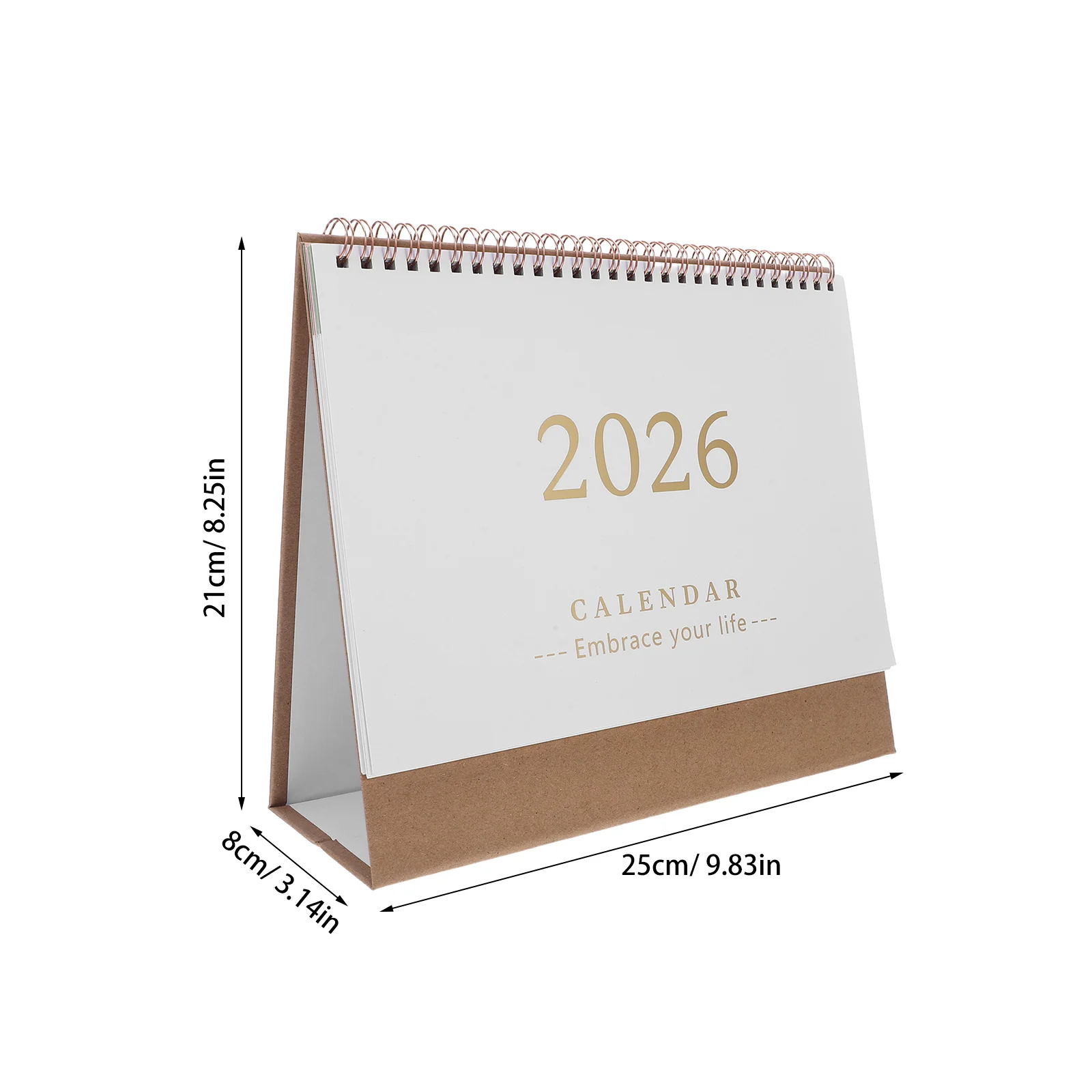 2026 Desk Calendar Flip Table Planner Coil Binding Daily Organizer For Office Home Standing Desktop Calendar Thick Paper Smooth