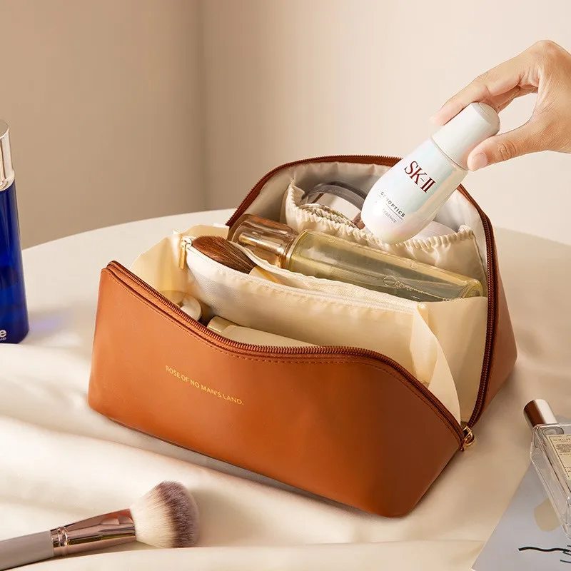 2024 PU federa grande borsa cosmetica da viaggio per le donne borsa per il lavaggio di moda borse da toilette custodia per il trucco di bellezza di