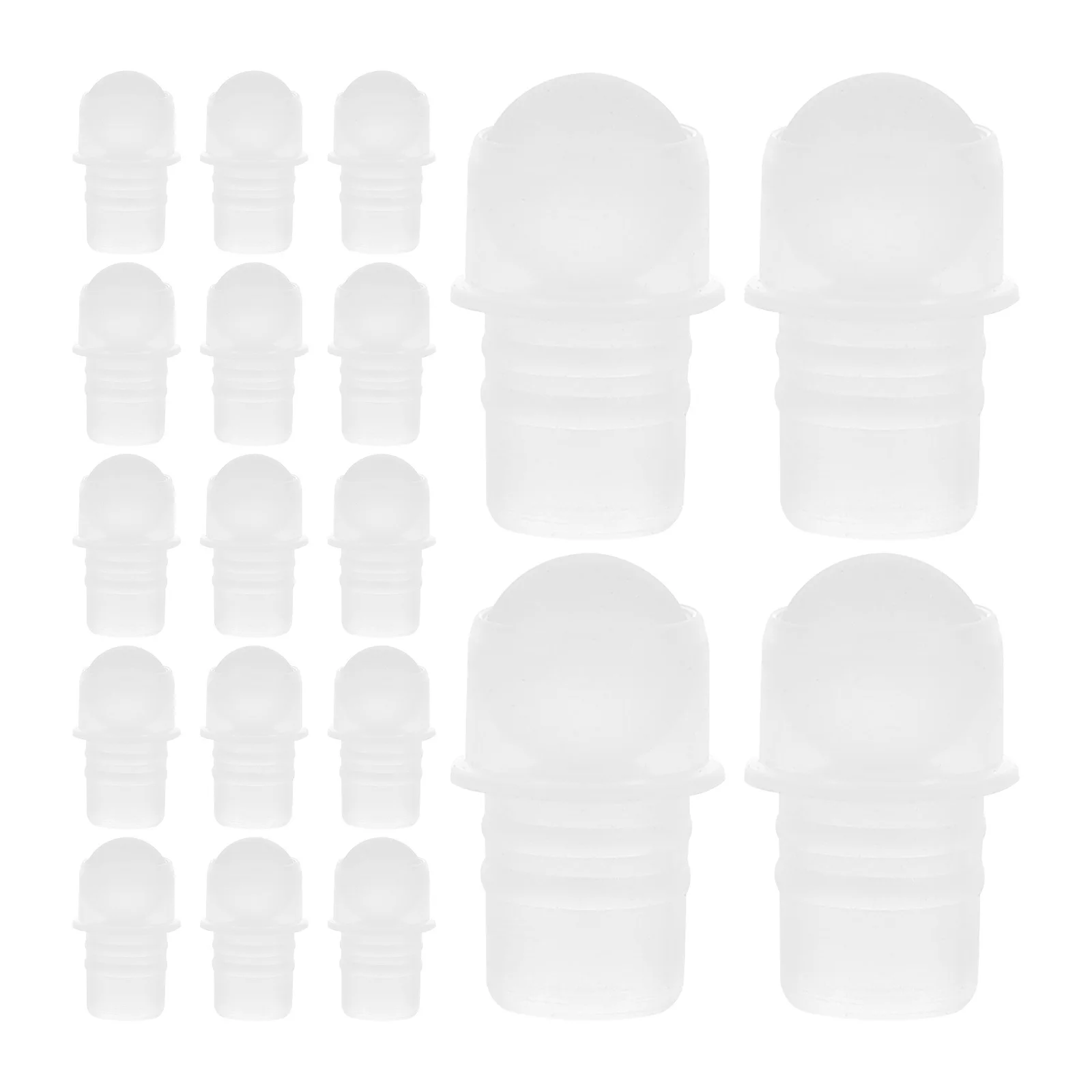 50 قطعة الكرة الدوارة إدراج لفة فارغة على مكونات الزجاجة المحمولة ناشر رائحة استبدال أجزاء زجاجة دوارة للزيت العطري