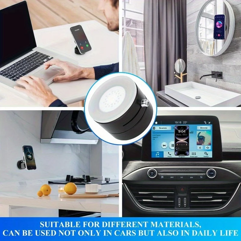 

Vacuum Magnetic Car Phone Holder Magnet Suction Bracket for iPhone 17 16 15 14 13 Pro Max Retractable Adjustable Mobile Stand